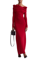 Evelyn Floral Applique One Shoulder Maxi Dress | Dress In Beauty